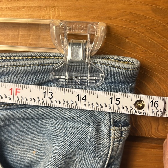 We the Free by Free People Womens Jeans 30 Blue Distressed High Rise raw hem Y2K - Picture 2 of 8